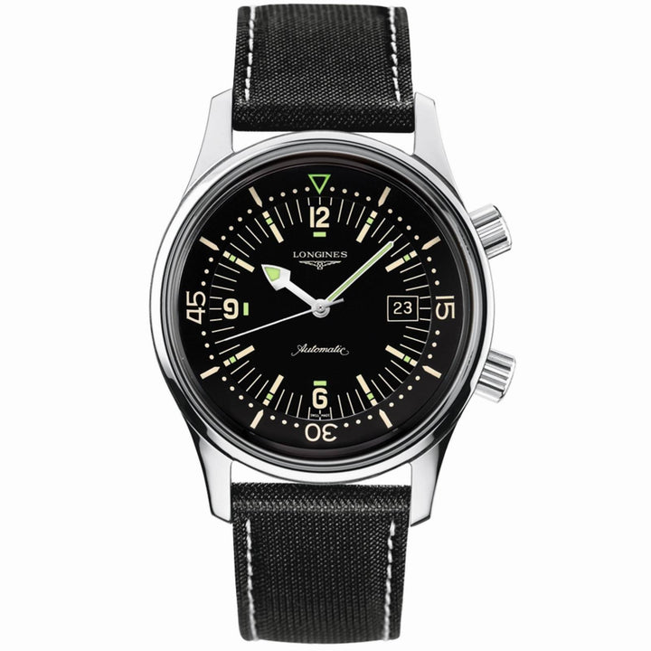Longines orologio Heritage Legend Diver Watch 41mm nero automatico acciaio L3.774.4.50.0 - Gioielleria Capodagli