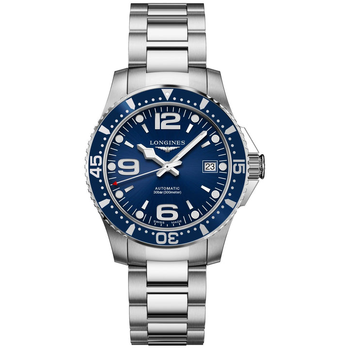 Longines orologio HydroConquest 39mm blu acciaio uomo automatico L3.741.4.96.6 - Gioielleria Capodagli