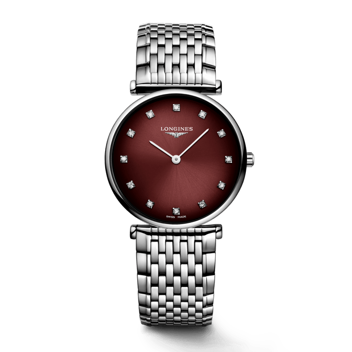 Longines orologio La Grande Classique 29mm bordeaux quarzo acciaio L4.512.4.91.6 - Capodagli 1937