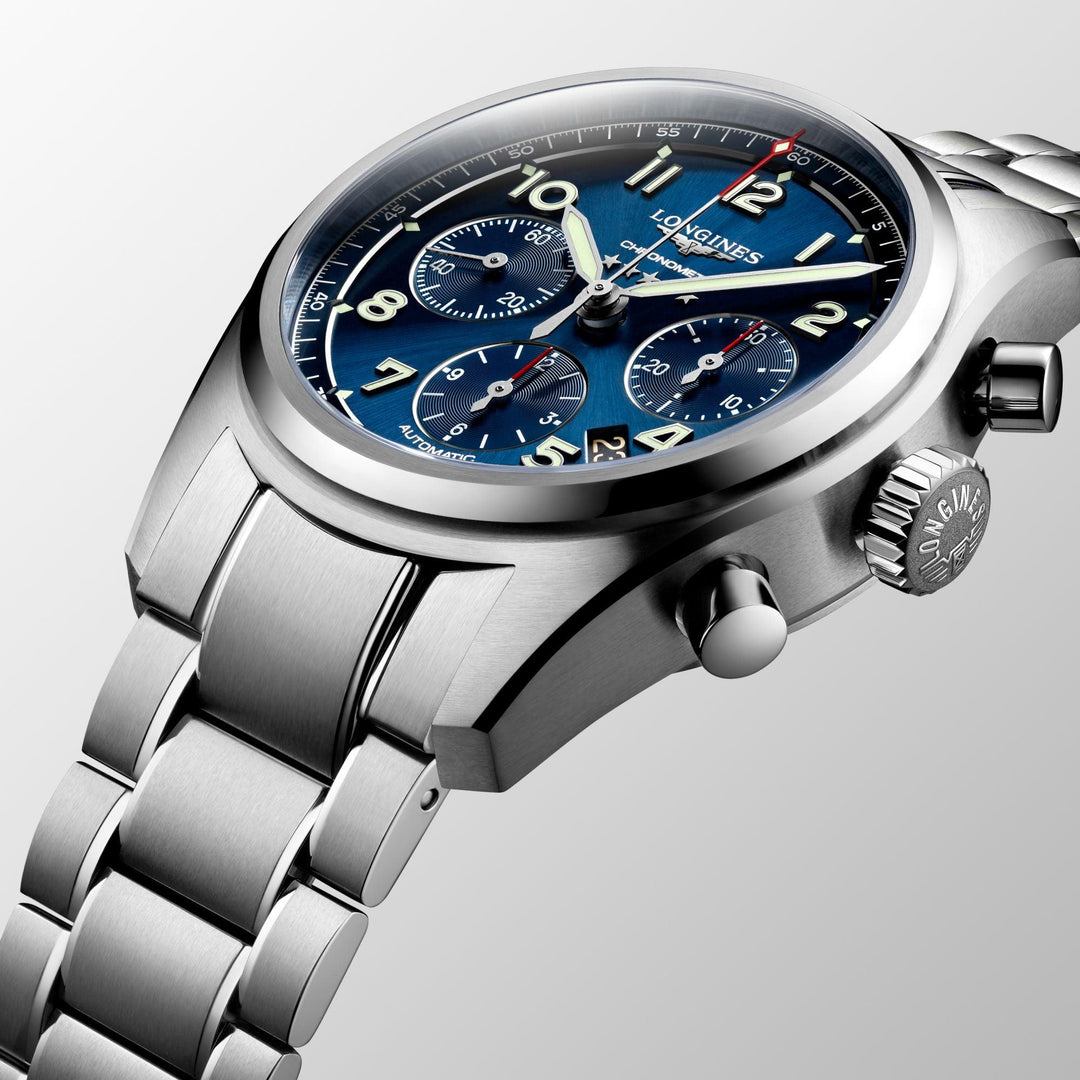 Longines orologio Longines Spirit 42mm blu automatico acciaio L3.820.4.93.6 - Capodagli 1937