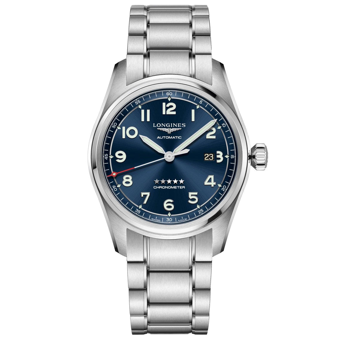 Longines orologio Spirit 42mm blu automatico acciaio L3.811.4.93.6 - Gioielleria Capodagli