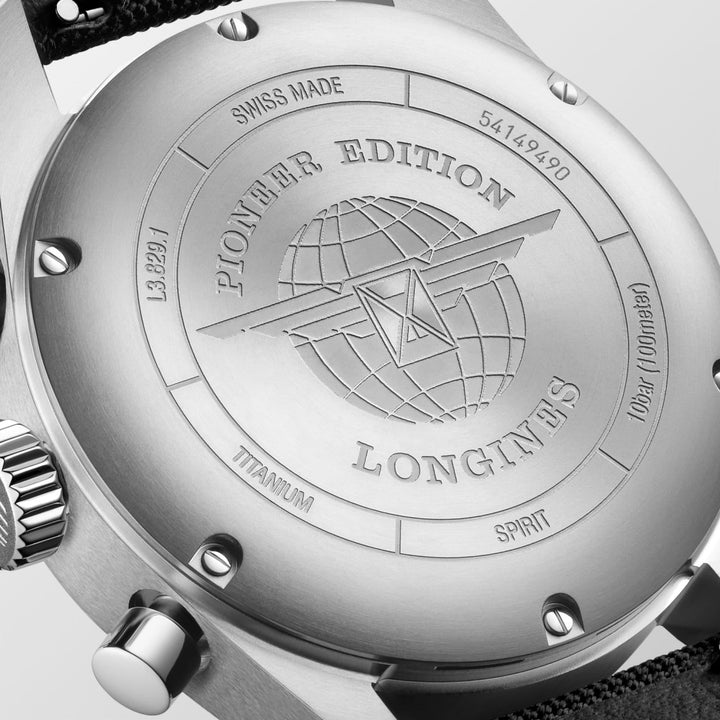 Longines orologio Spirit Pioneer Edition 42mm nero automatico titanio L3.829.1.53.2 - Capodagli 1937