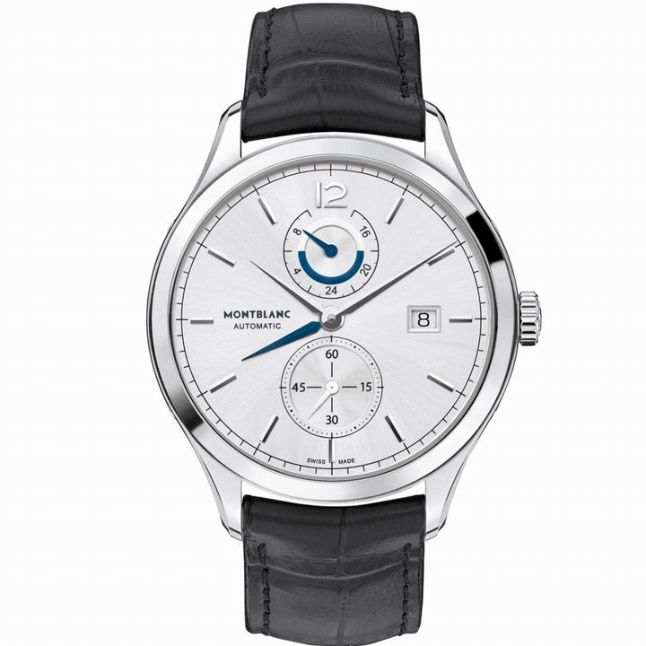 Montblanc orologio Heritage Chronometrie Dual Time 41mm argento automatico acciaio 112540 - Gioielleria Capodagli