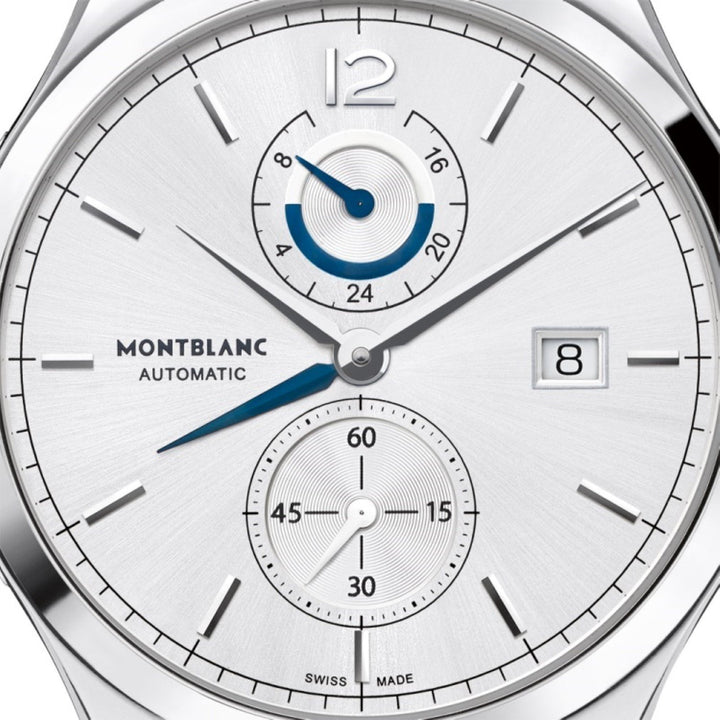 Montblanc orologio Heritage Chronometrie Dual Time 41mm argento automatico acciaio 112540 - Gioielleria Capodagli