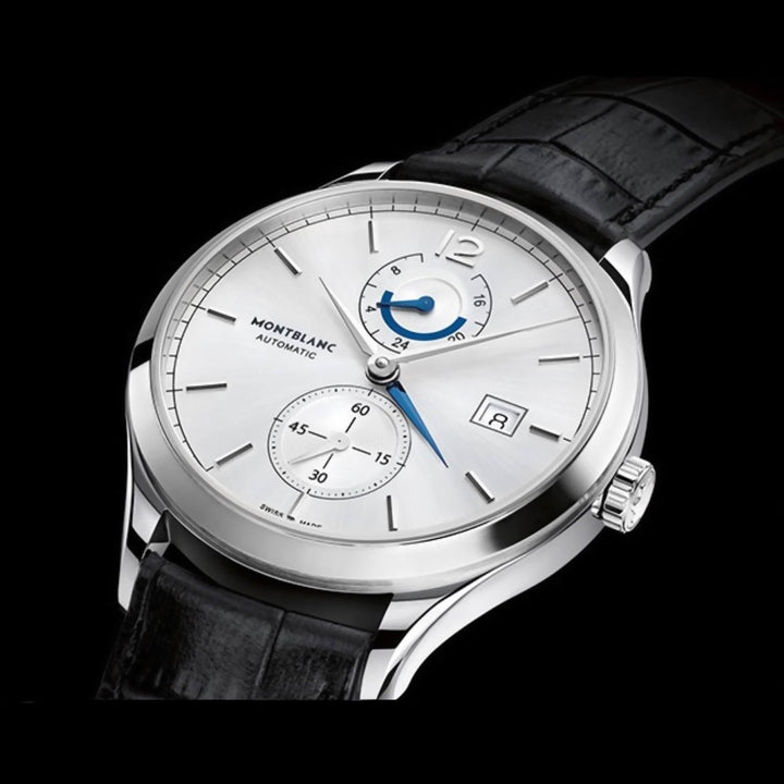 Montblanc orologio Heritage Chronometrie Dual Time 41mm argento automatico acciaio 112540 - Gioielleria Capodagli