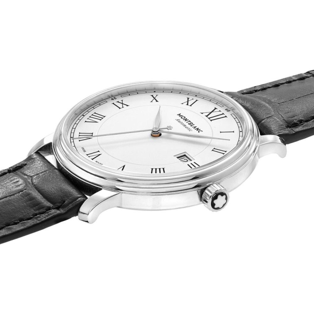 Montblanc orologio Tradition Date Automatic 40mm bianco automatico acciaio 112609 - Capodagli 1937