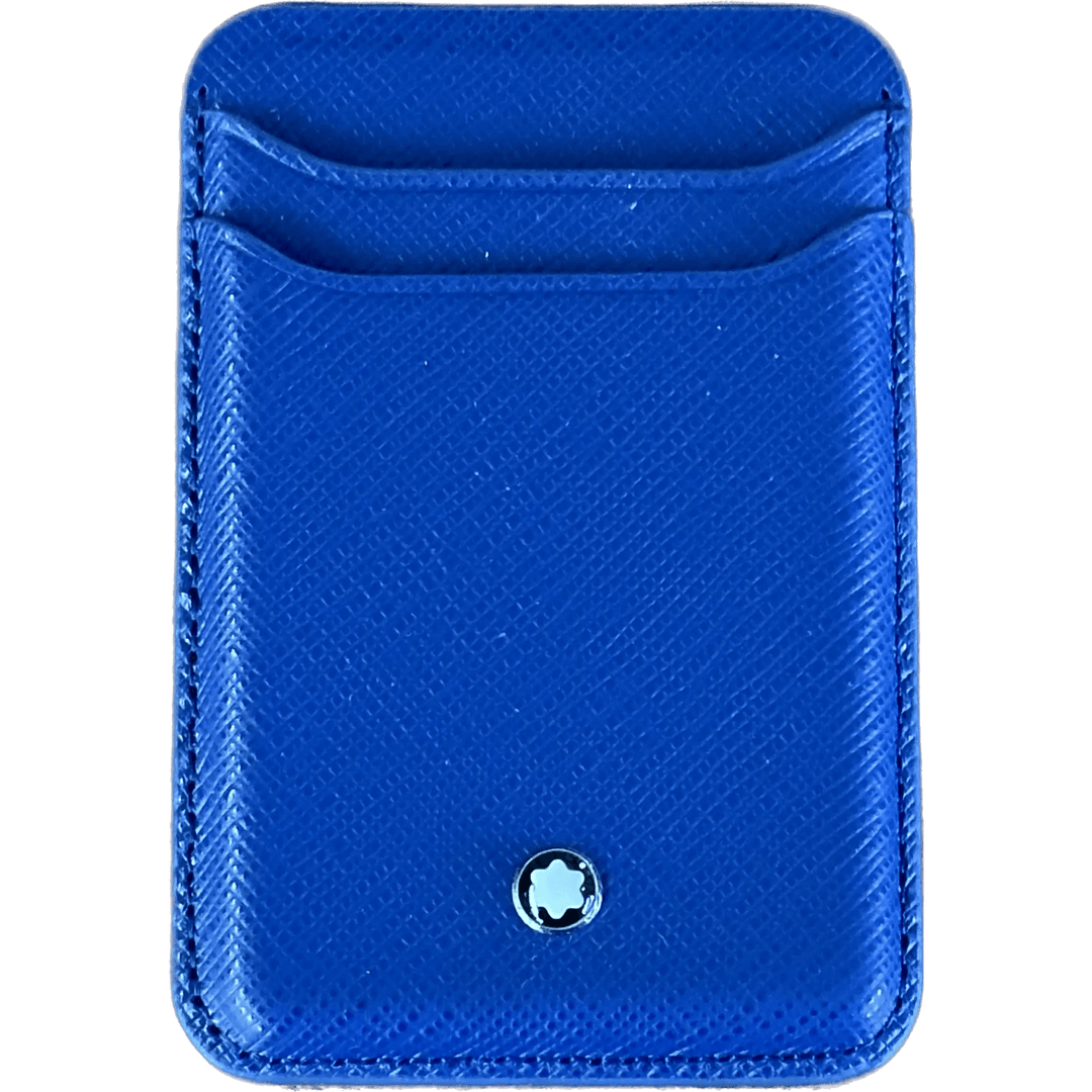 Montblanc portacarte 2 scomparti per iPhone con Apple MagSafe Sartorial blu 130815 - Capodagli 1937