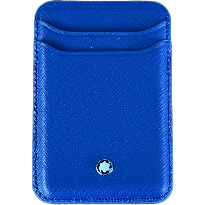 Montblanc portacarte 2 scomparti per iPhone con Apple MagSafe Sartorial blu 130815 - Capodagli 1937