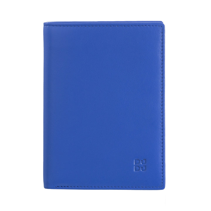 Dudu herre tegnebog til RFID -bog i flerfarvet læder med lyn