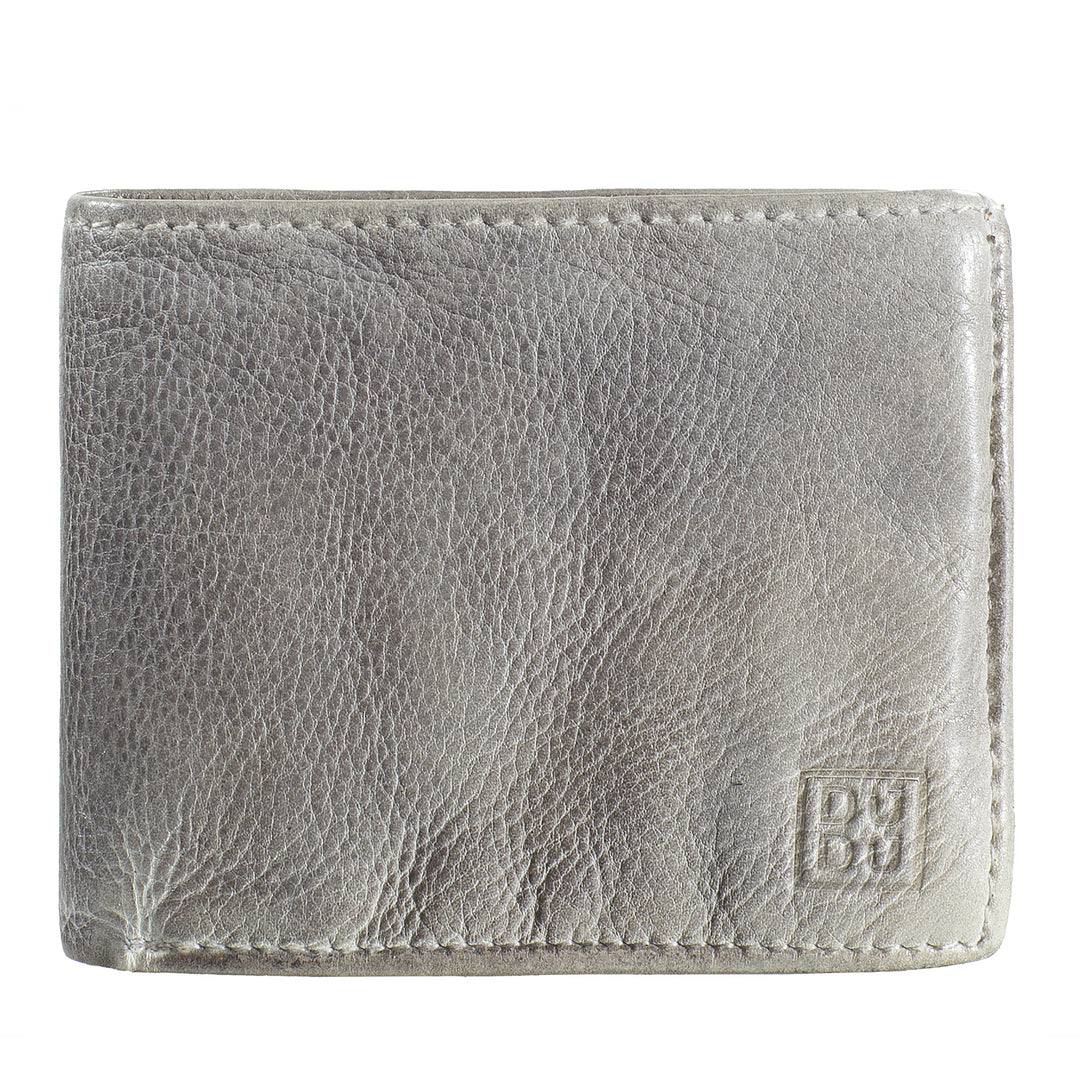 DuDu Mænds portefølje i ægte blødt vintage læder med lommeholderlomme, 4 kreditkortholder og pengesedler rum