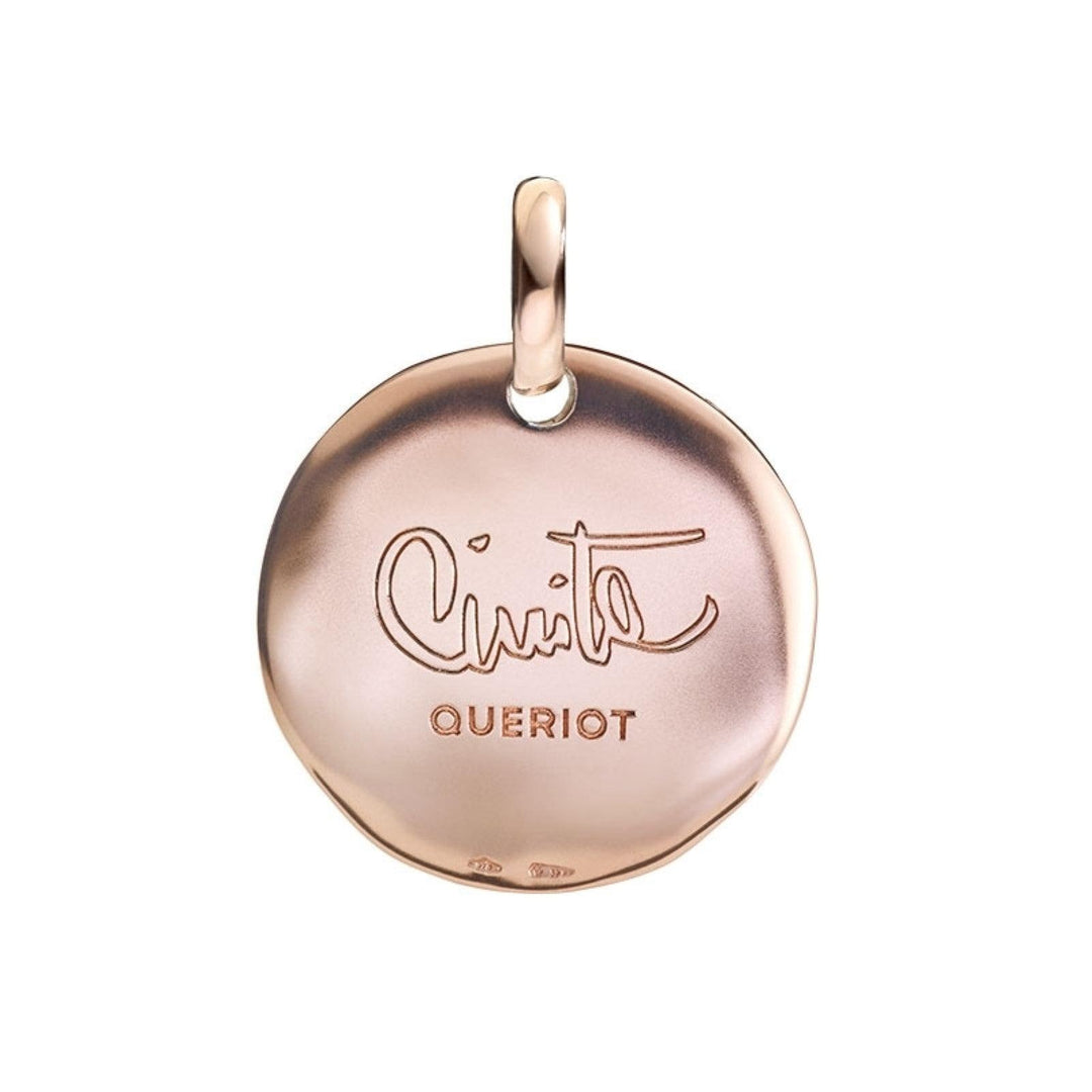 Queriot ciondolo moneta piccola I Love U oro 9kt F13O02S9201 - Gioielleria Capodagli