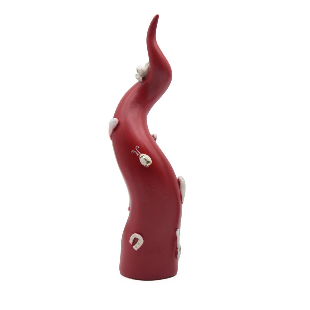 Sbordone Corno Scaramuccia H.26cm porcellana rosso CR35 - Capodagli 1937
