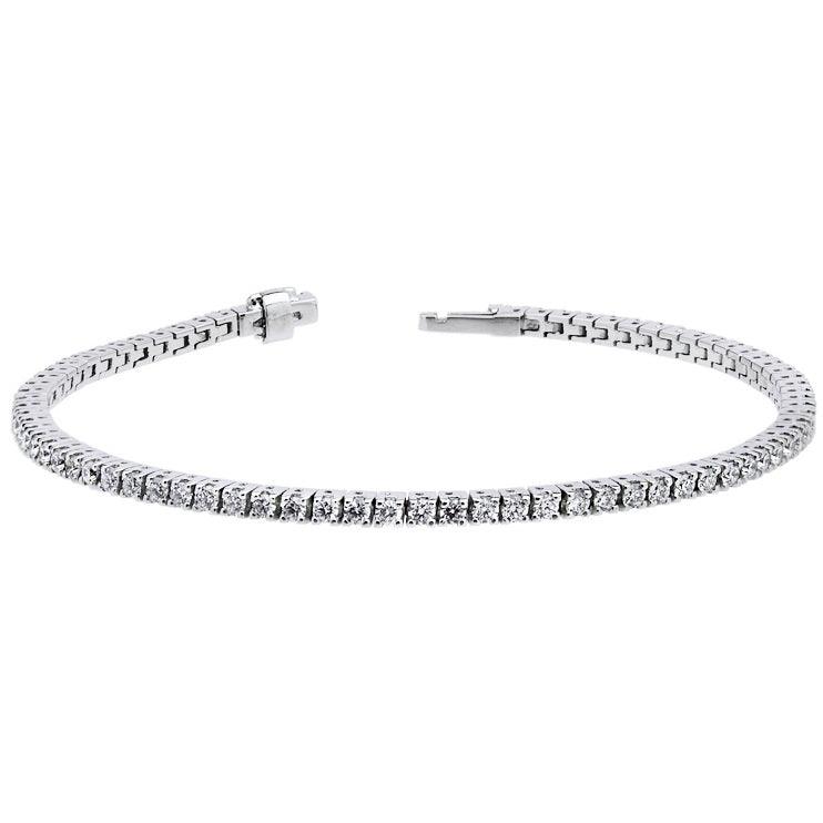 Sidalo bracciale tennis oro bianco 18kt diamanti 2,85ct colore G purezza VS M-4591 - Gioielleria Capodagli