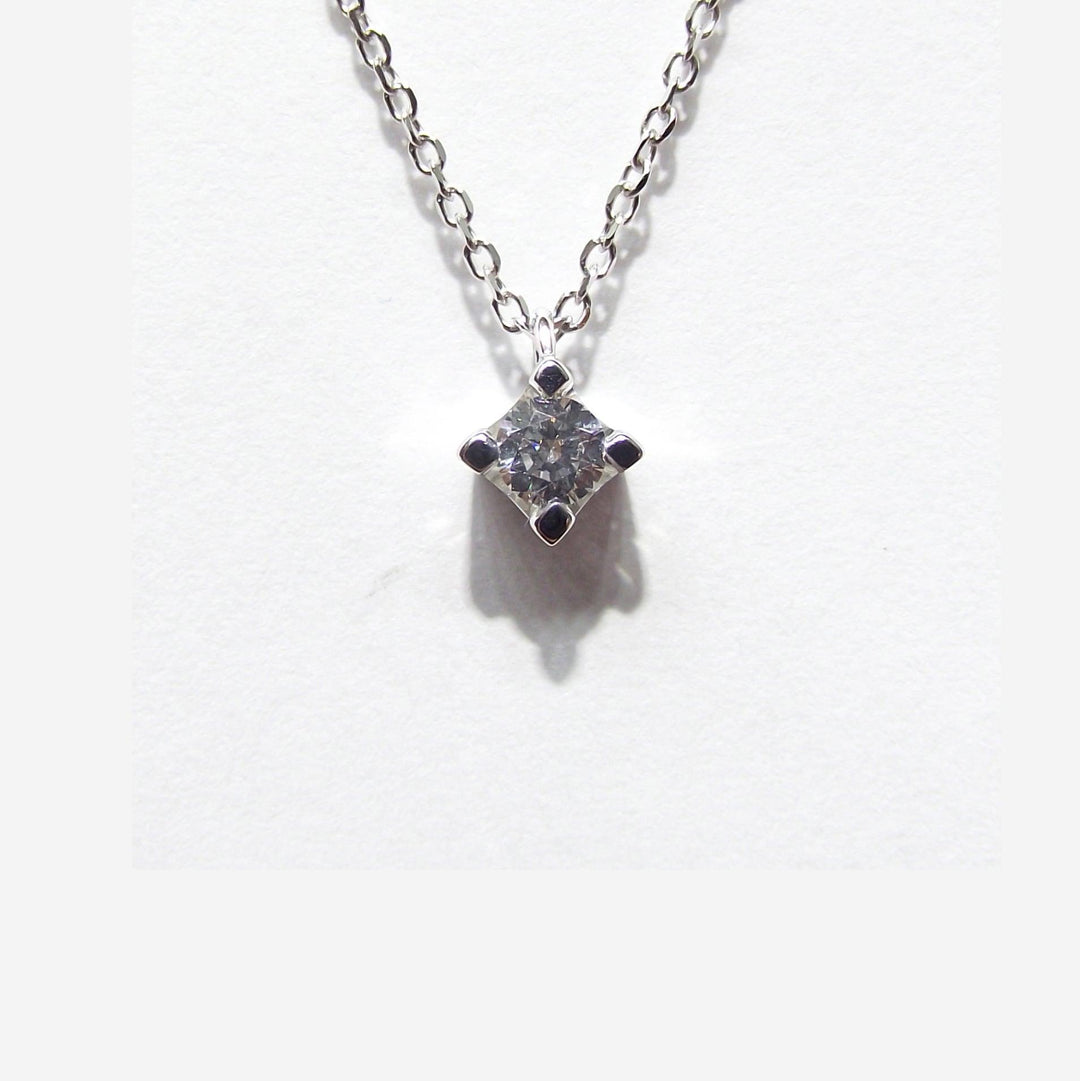Sidalo girocollo Punto Luce oro bianco 18kt 1,20gr diamante 0,06ct colore G purezza VS1 0406-06GI - Gioielleria Capodagli