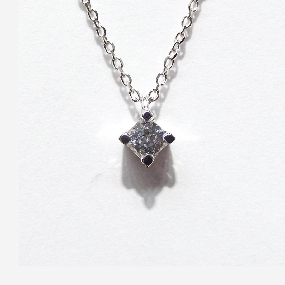 Sidalo girocollo Punto Luce oro bianco 18kt 1,60gr diamante 0,09ct colore G purezza VS1 0406-09GI - Gioielleria Capodagli