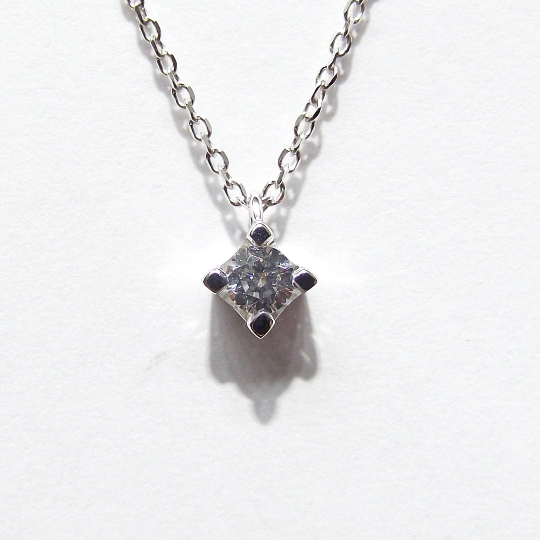 Sidalo girocollo Punto Luce oro bianco 18kt 1,60gr diamante 0,11ct colore G purezza VS1 0406-11GI - Gioielleria Capodagli