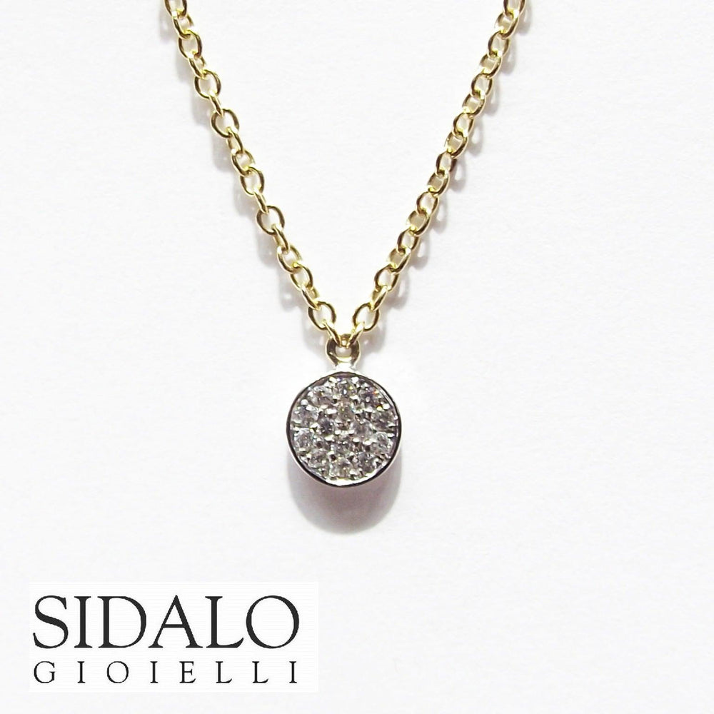 Sidalo girocollo Tondino oro giallo 18kt 2,00g diamanti 0,07ct colore G purezza VS1 0376GI-G - Gioielleria Capodagli