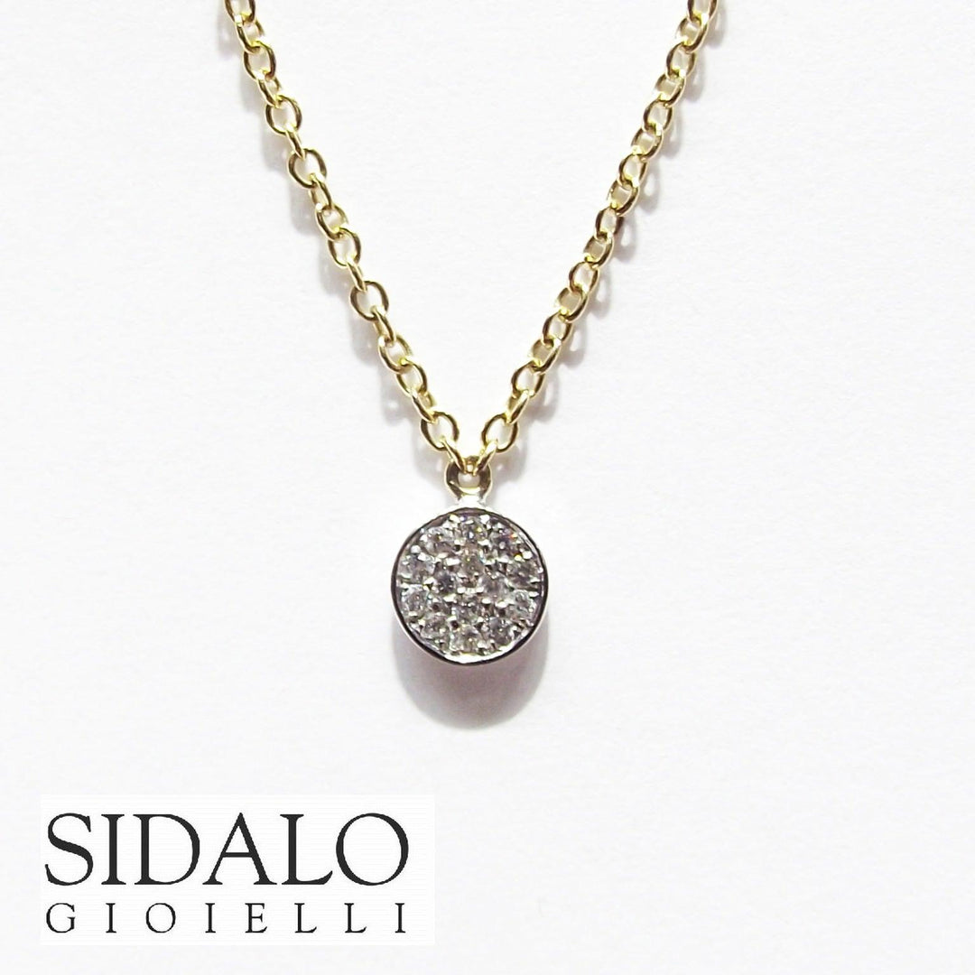 Sidalo girocollo Tondino oro giallo 18kt 2,00g diamanti 0,07ct colore G purezza VS1 0376GI-G - Gioielleria Capodagli