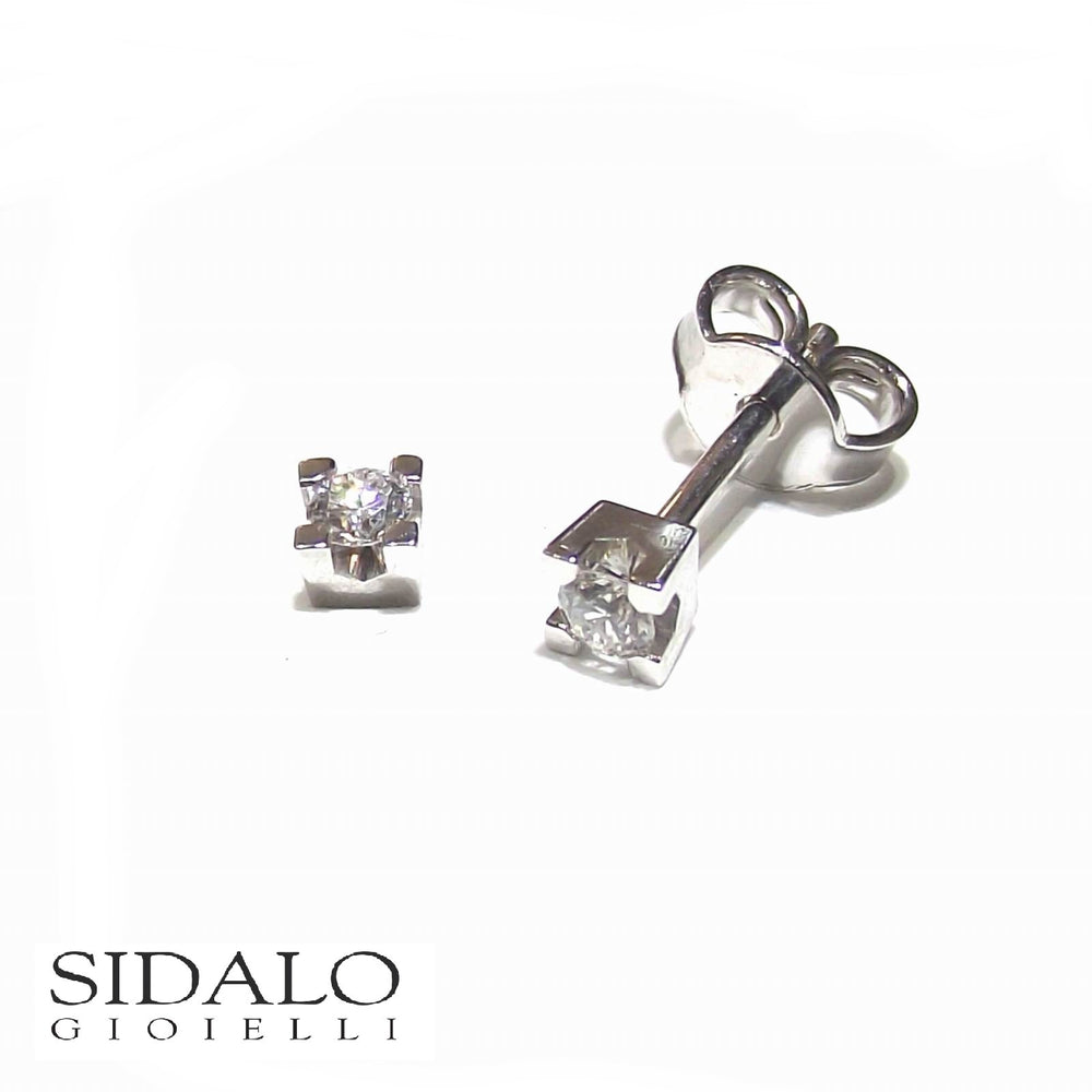 Sidalo orecchini punto luce oro 18kt diamanti 0,12ct colore G purezza VS M43-012 - Gioielleria Capodagli