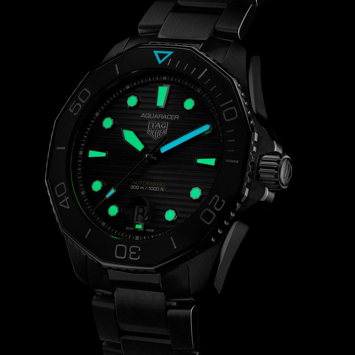 TAG Heuer orologio Aquaracer Professional 300 Calibre 5 43mm nero automatico acciaio WBP201A.BA0632 - Capodagli 1937