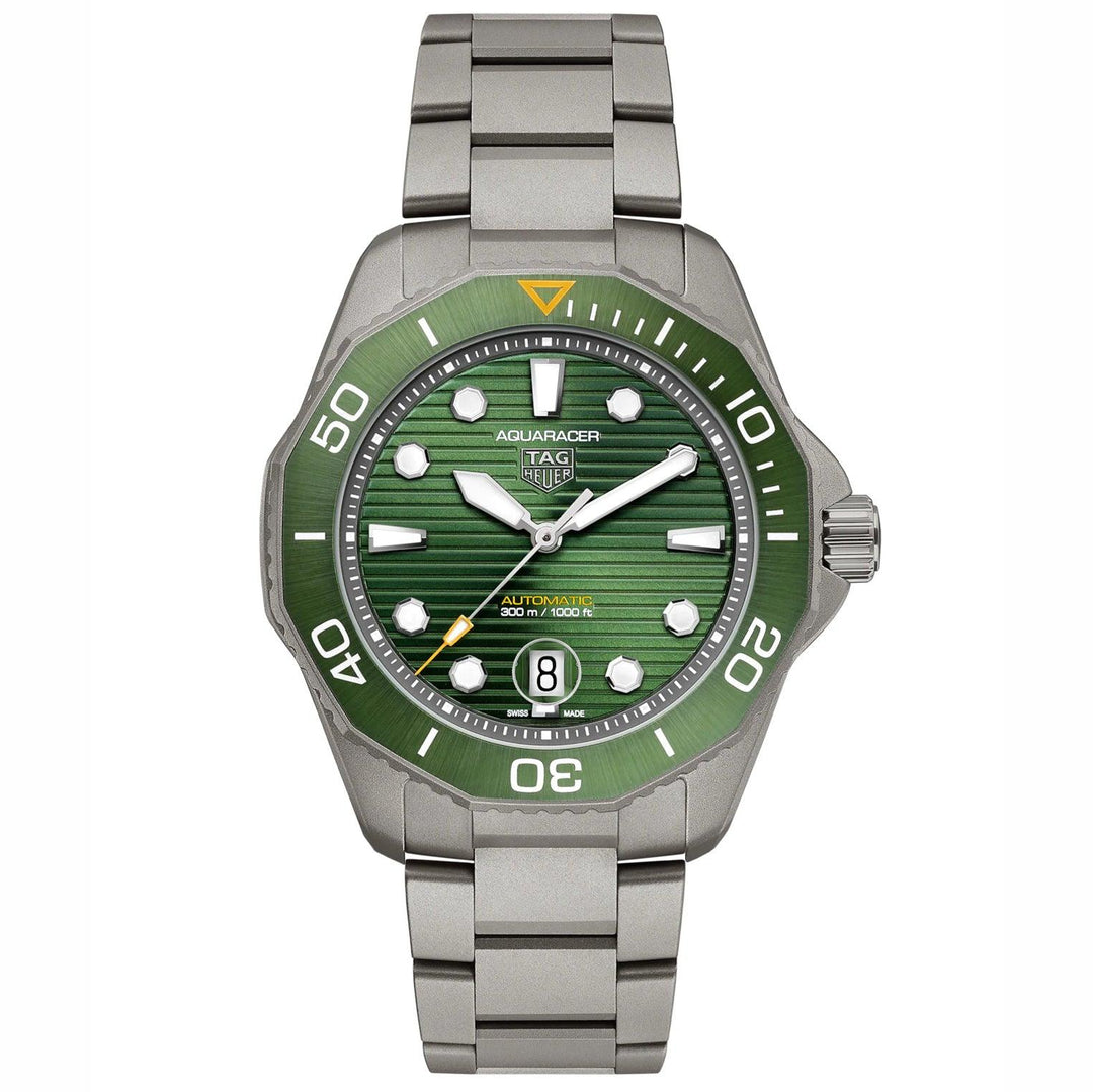 TAG Heuer orologio Aquaracer Professional 300 Calibre 5 43mm verde automatico titanio WBP208B.BF0631 - Capodagli 1937