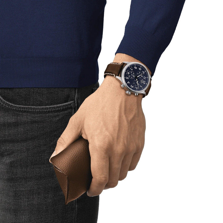 Tissot orologio Chrono XL Vintage 45mm blu quarzo acciaio T116.617.16.042.00 - Capodagli 1937