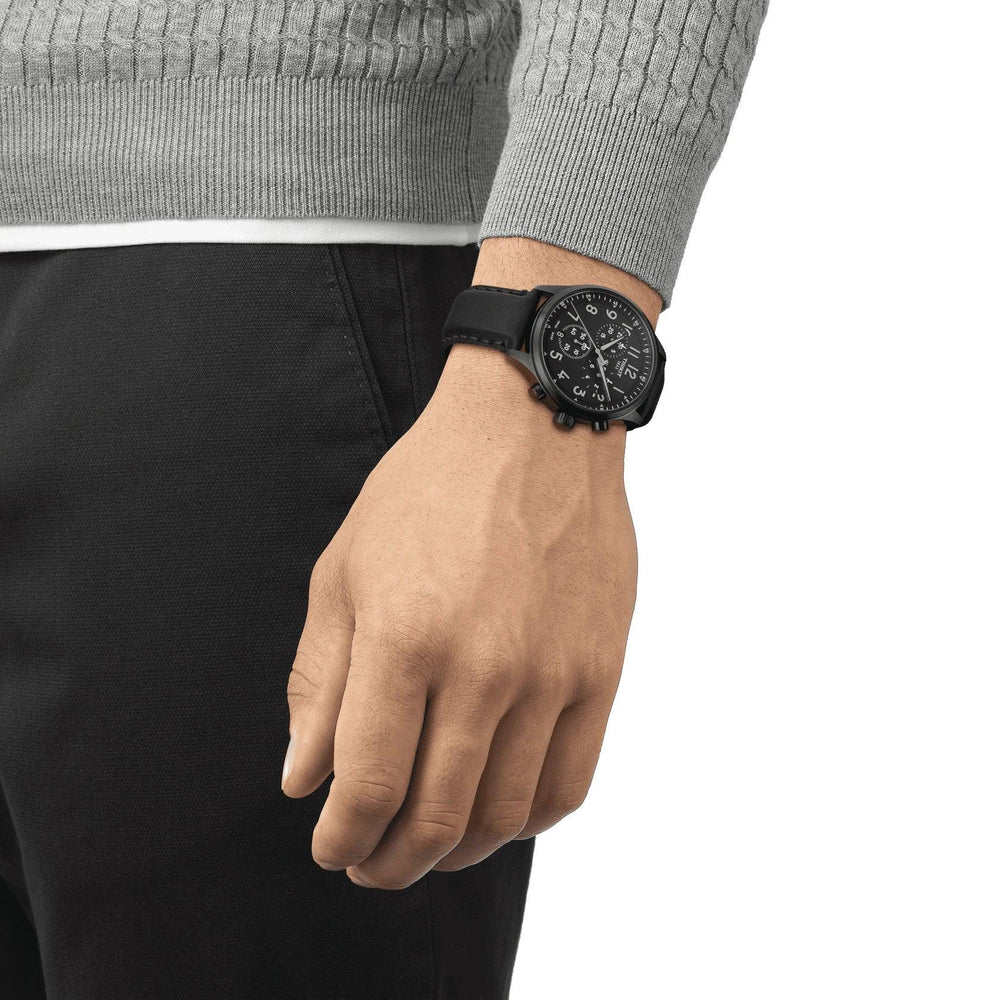 Tissot orologio Chrono XL Vintage 45mm nero quarzo acciaio finitura PVD nero T116.617.36.052.00 - Capodagli 1937