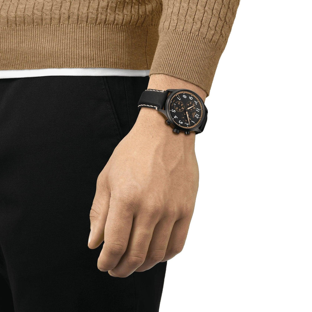 Tissot orologio Chrono XL Vintage 45mm nero quarzo acciaio finitura PVD nero T116.617.36.052.02 - Capodagli 1937