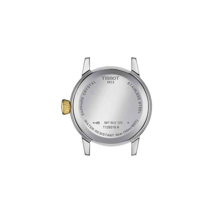 Tissot orologio Classic Dream Lady 28mm avorio quarzo acciaio finitura PVD oro giallo T129.210.22.263.00 - Gioielleria Capodagli