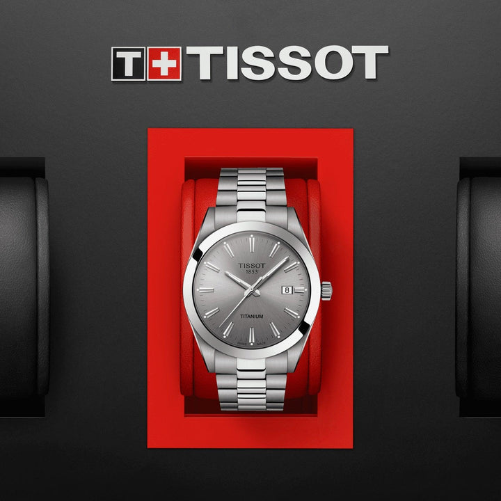 Tissot orologio Gentleman Titanium 40mm antracite quarzo titanio T127.410.44.081.00 - Capodagli 1937