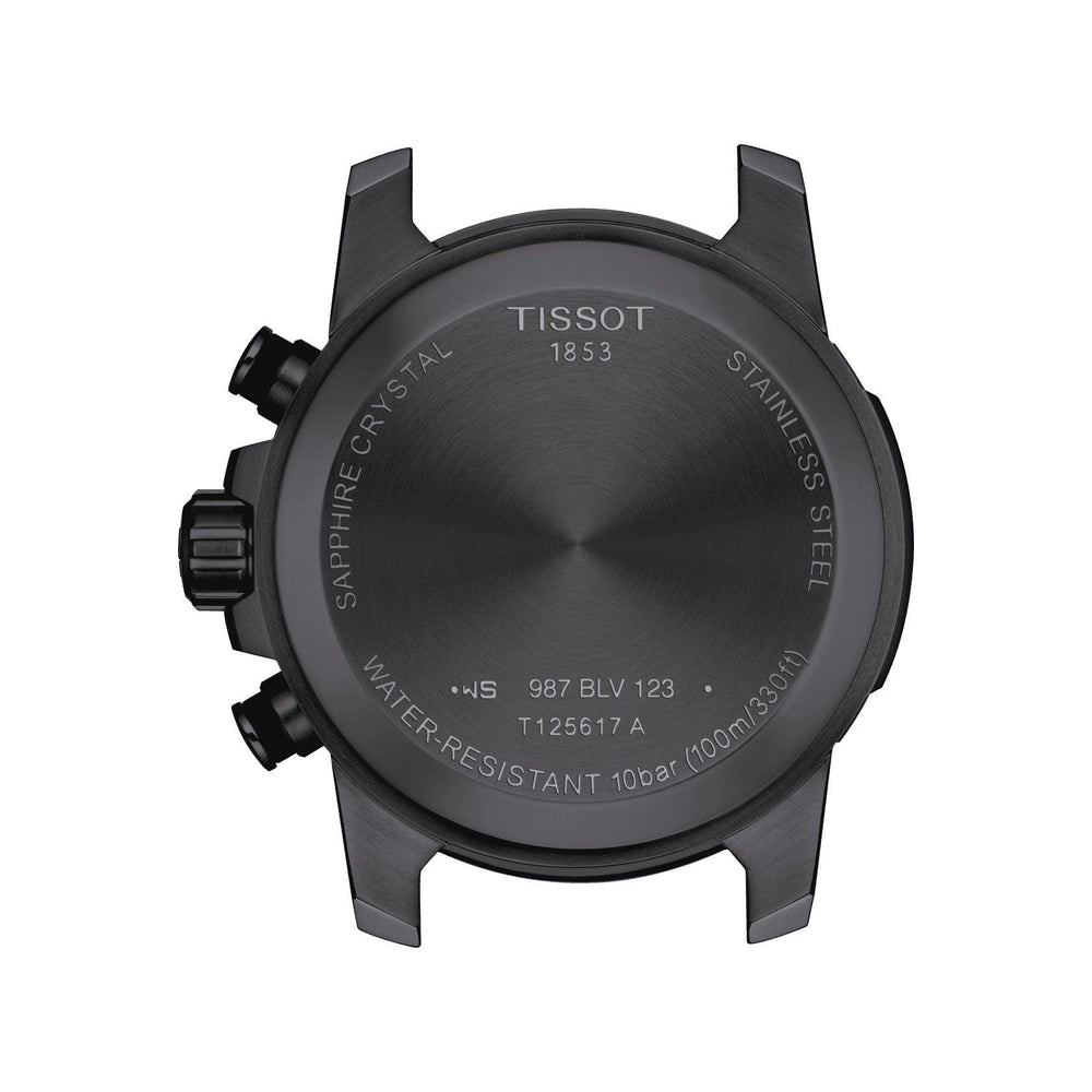 Tissot orologio Supersport Chrono 45mm nero quarzo acciaio finitura PVD nero T125.617.37.051.01 - Capodagli 1937