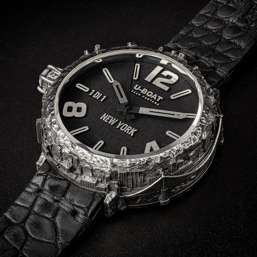 U-Boat orologio New York 925 Diamond 45mm nero automatico argento 925 NEW YORK 925 - Capodagli 1937