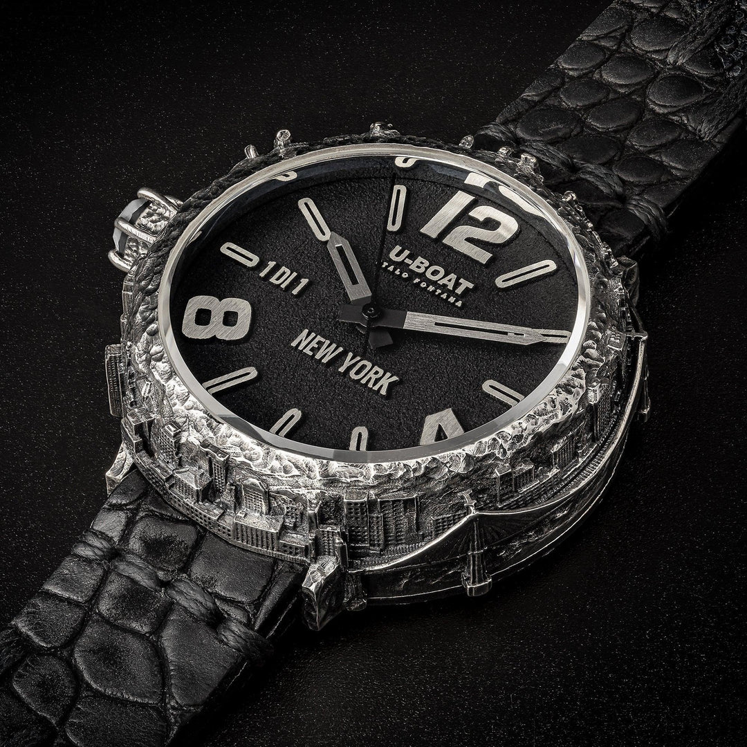 U-Boat orologio New York 925 Diamond 45mm nero automatico argento 925 NEW YORK 925 - Capodagli 1937