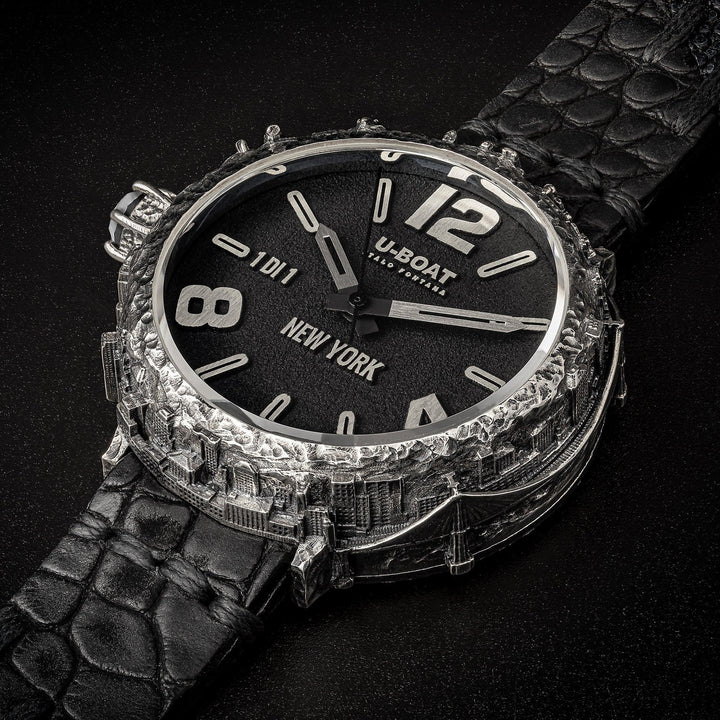 U-Boat orologio New York 925 Diamond 45mm nero automatico argento 925 NEW YORK 925 - Capodagli 1937