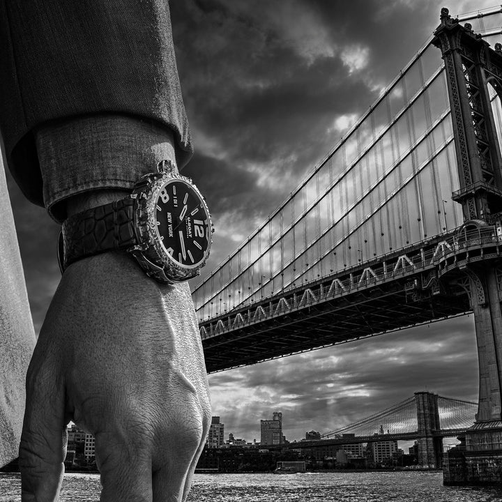 U-Boat orologio New York 925 Diamond 45mm nero automatico argento 925 NEW YORK 925 - Capodagli 1937