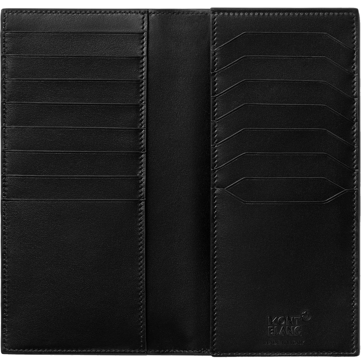 Montblanc Long Wallet 15 Compartments Meisterst ⁇ ck Black/Blue 129681