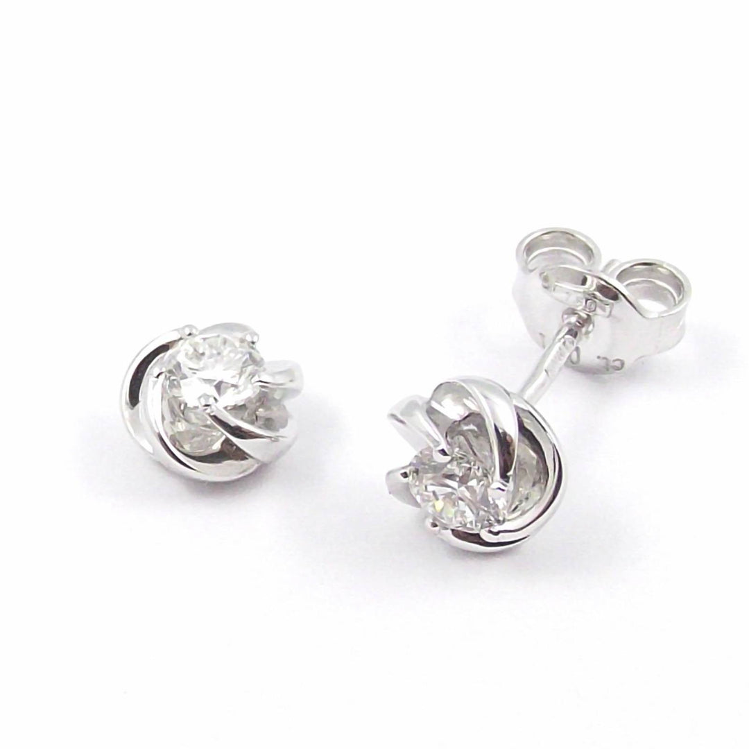 World Diamond Group orecchini punto luce oro bianco 18kt diamanti 0,41ct OPL014WDI-041-B - Gioielleria Capodagli