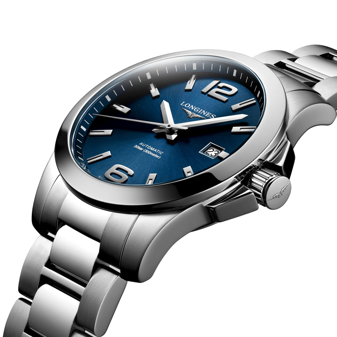 Longines Conquest 41mm Watch Automatic Blue Steel L3.777.4.99.6