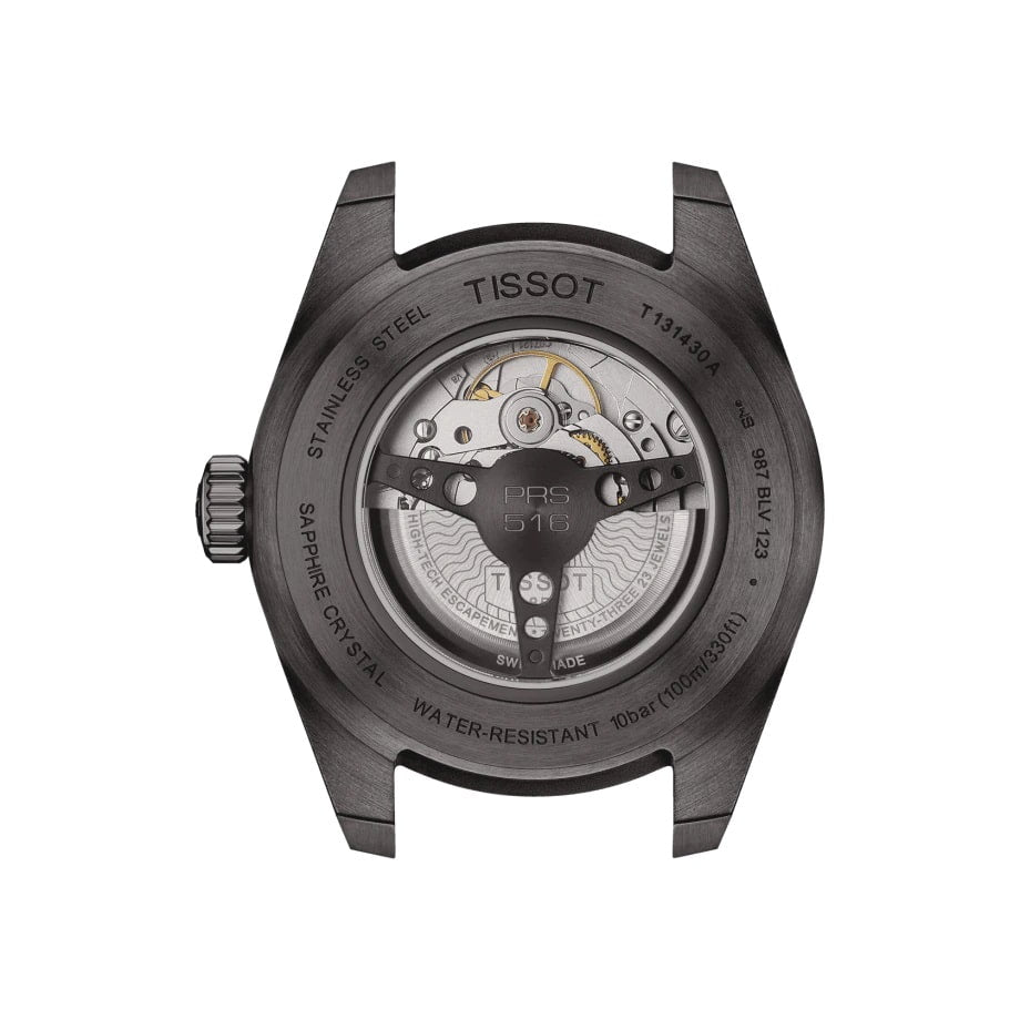 Tissot Watch PRS 516 Powermitic 80 42mm sort automatisk stålfinish PVD Black T131.430.36.052.00