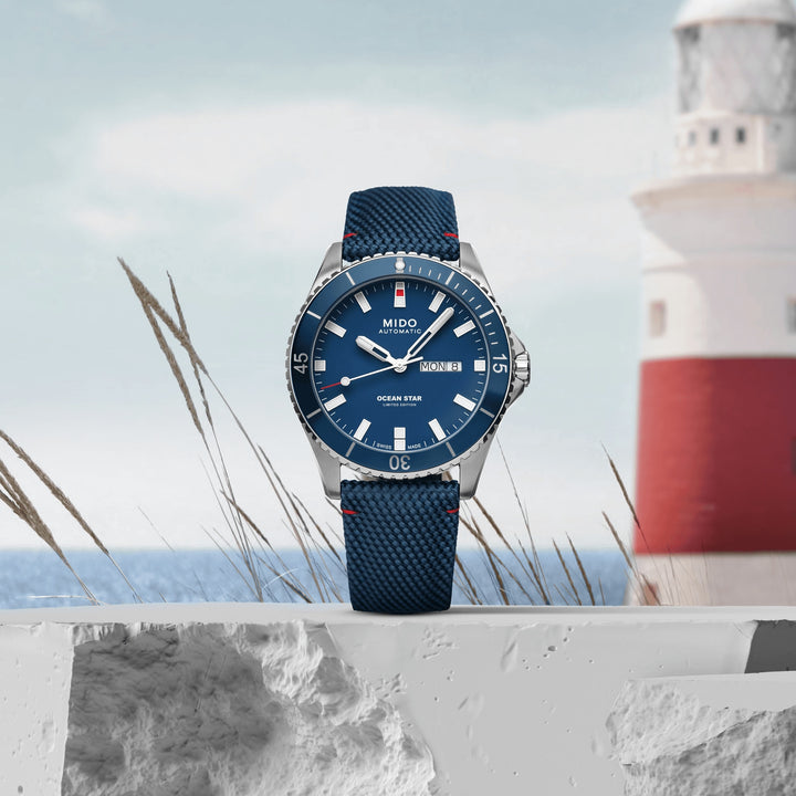 Mido Watch Ocean Star 20 -års jubilæum Inspireret af Architecture Limited Edition 1841 stykker 42mm Automatisk blå stål M026.430.17.041.01