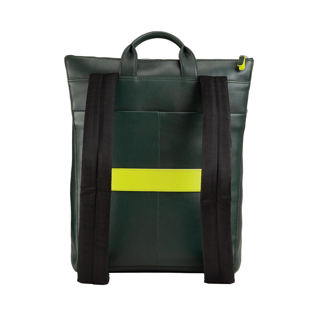 Dudu mænds rygsæk i læder, bærbar MacBook PC -rygsæk op til 16 tommer, rygsæk til rejser med lynlås og vognangreb